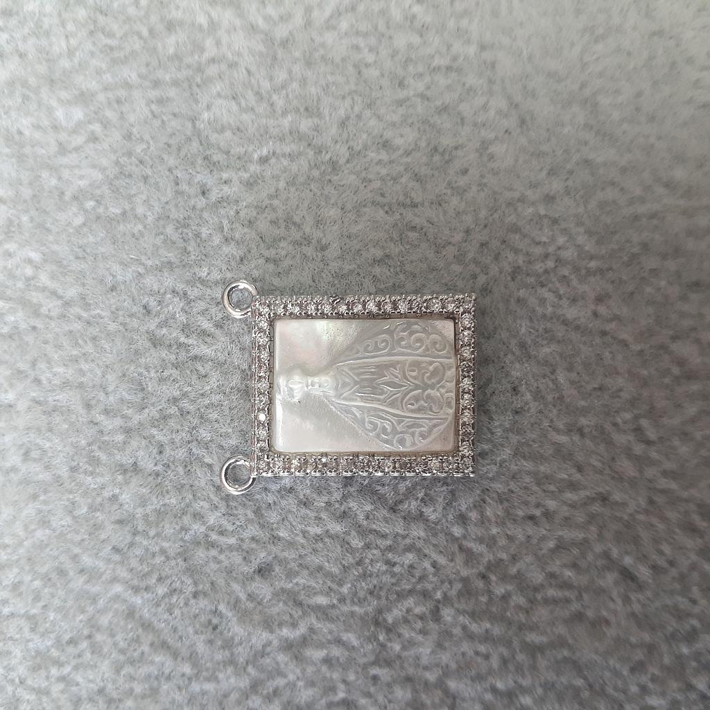SEPARADORES MICROCIRCON PLATEADO VIRGEN ESCAPULARIO