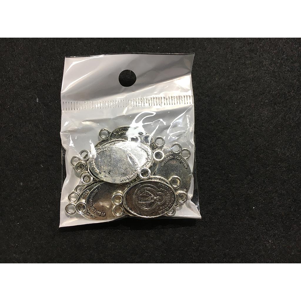 VIRGEN DE SUYAPA PEWTER 36.20 GMS 20 PCS DIJE DE DOS ARGOLLAS