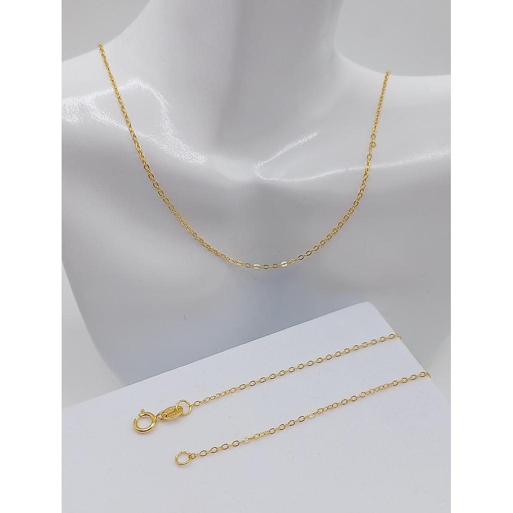 CADENA TERMINADA DE PLATA 925 CON BAÑO 16PULG