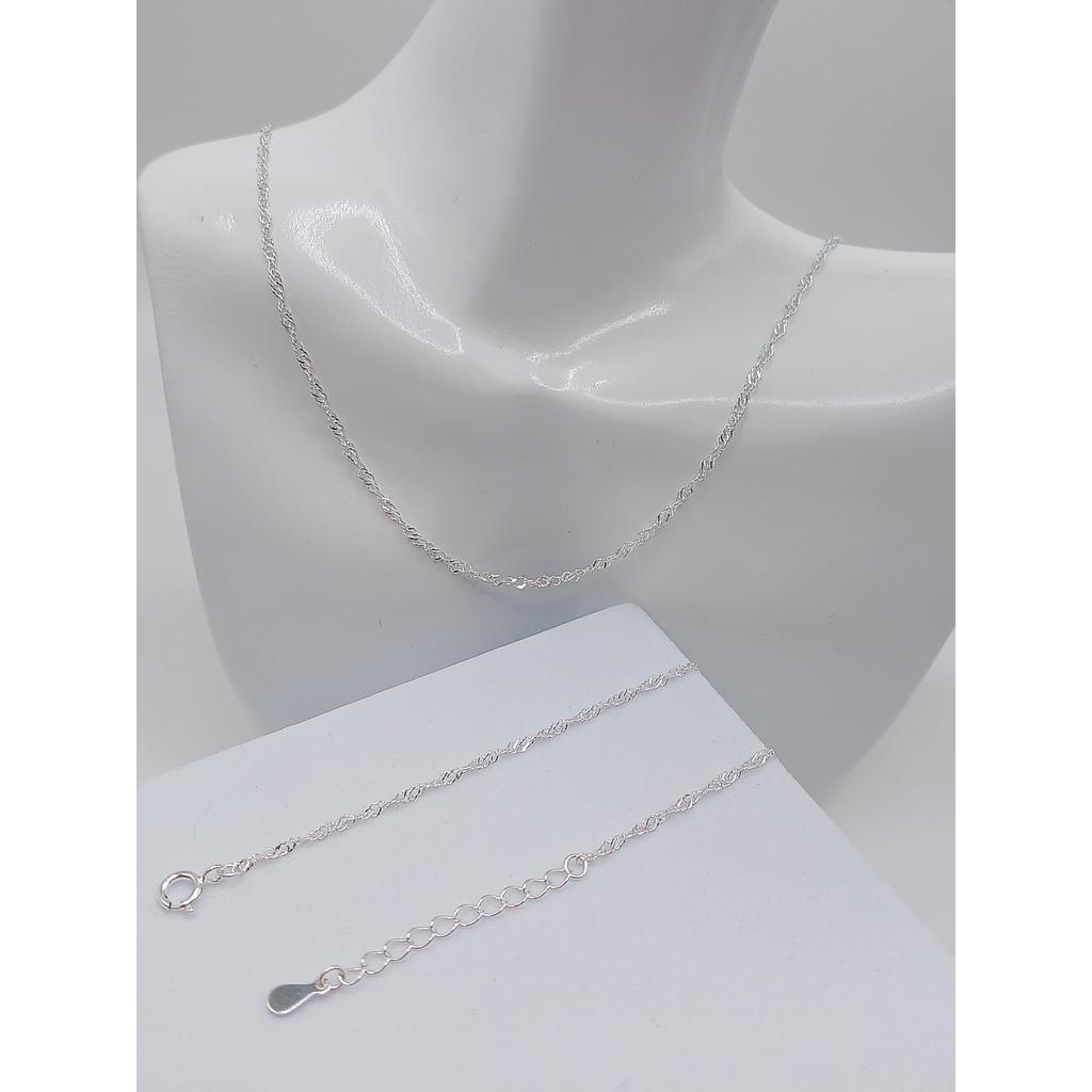 CADENA TERMINADA DE PLATA 925 19PULG