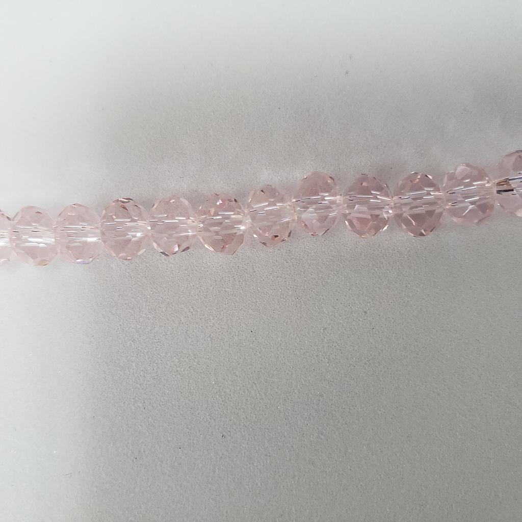 CRISTAL RONDEL ROSADO FLAMINGO 6MM