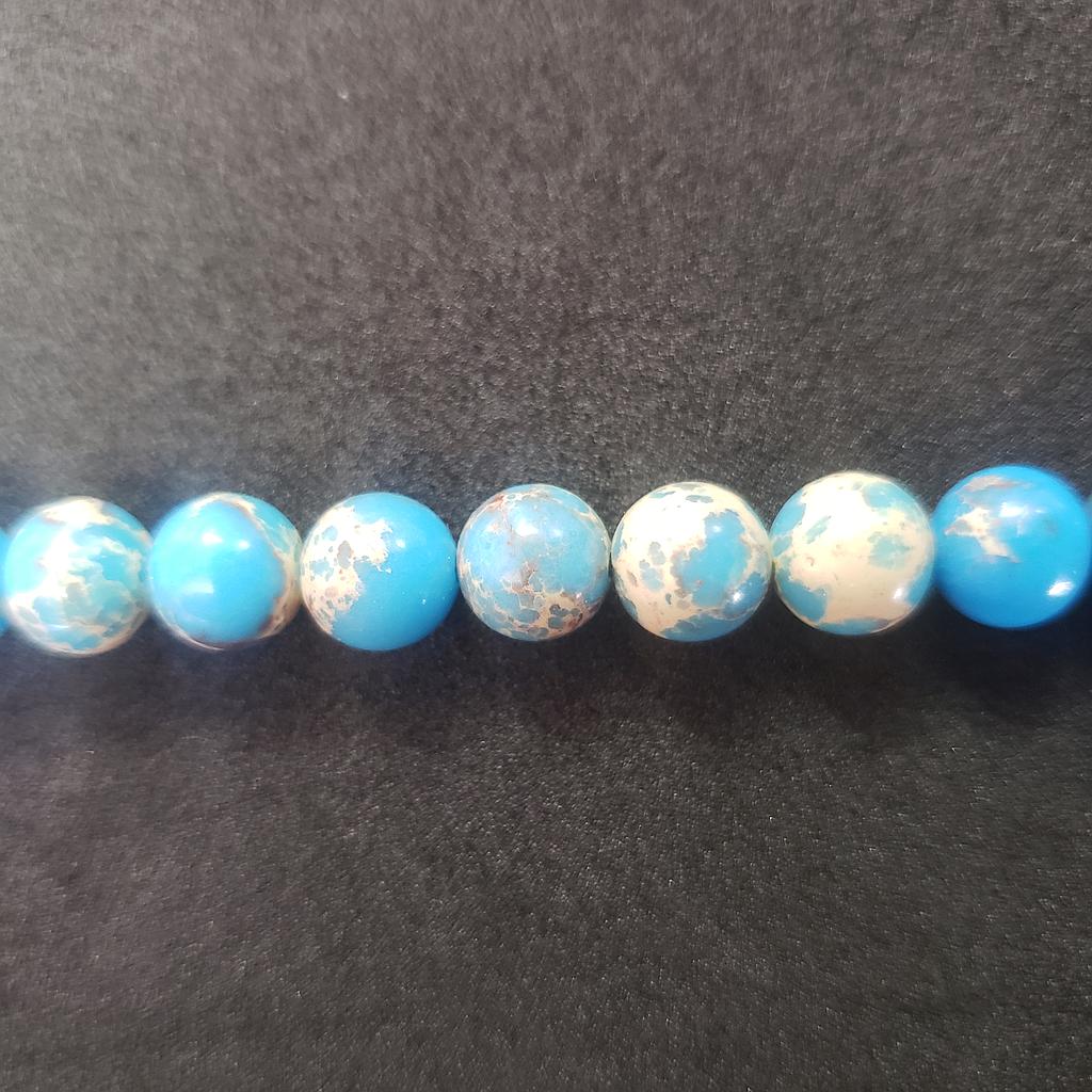 PIEDRA JASPER AZUL TURQUESA 8MM