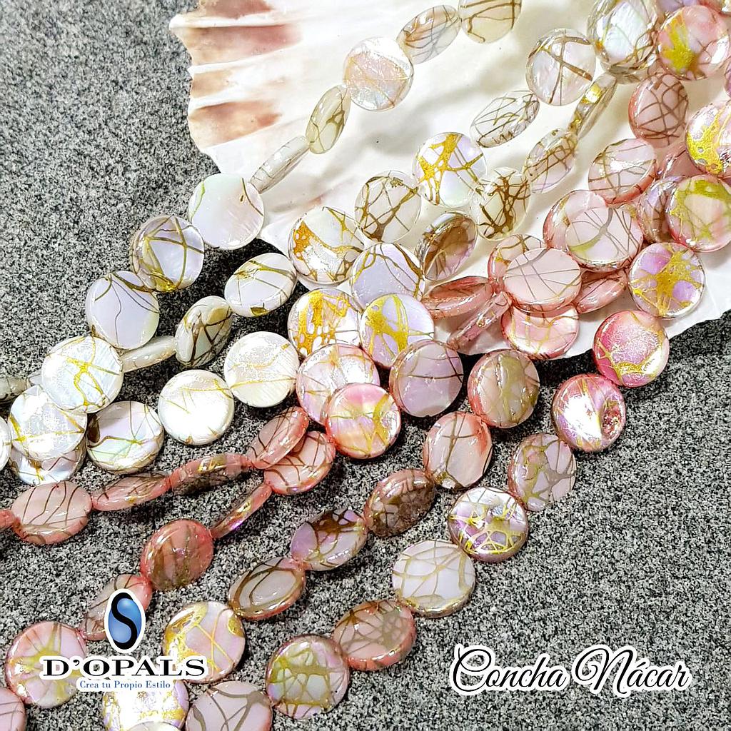 CONCHA NACAR MONEDA BLANCA 20MM