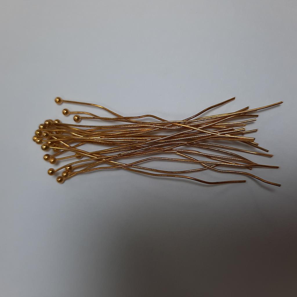 PINES DE FANTASIA DORADOS 2 1/2 PULGADAS 0.5X60 25PCS