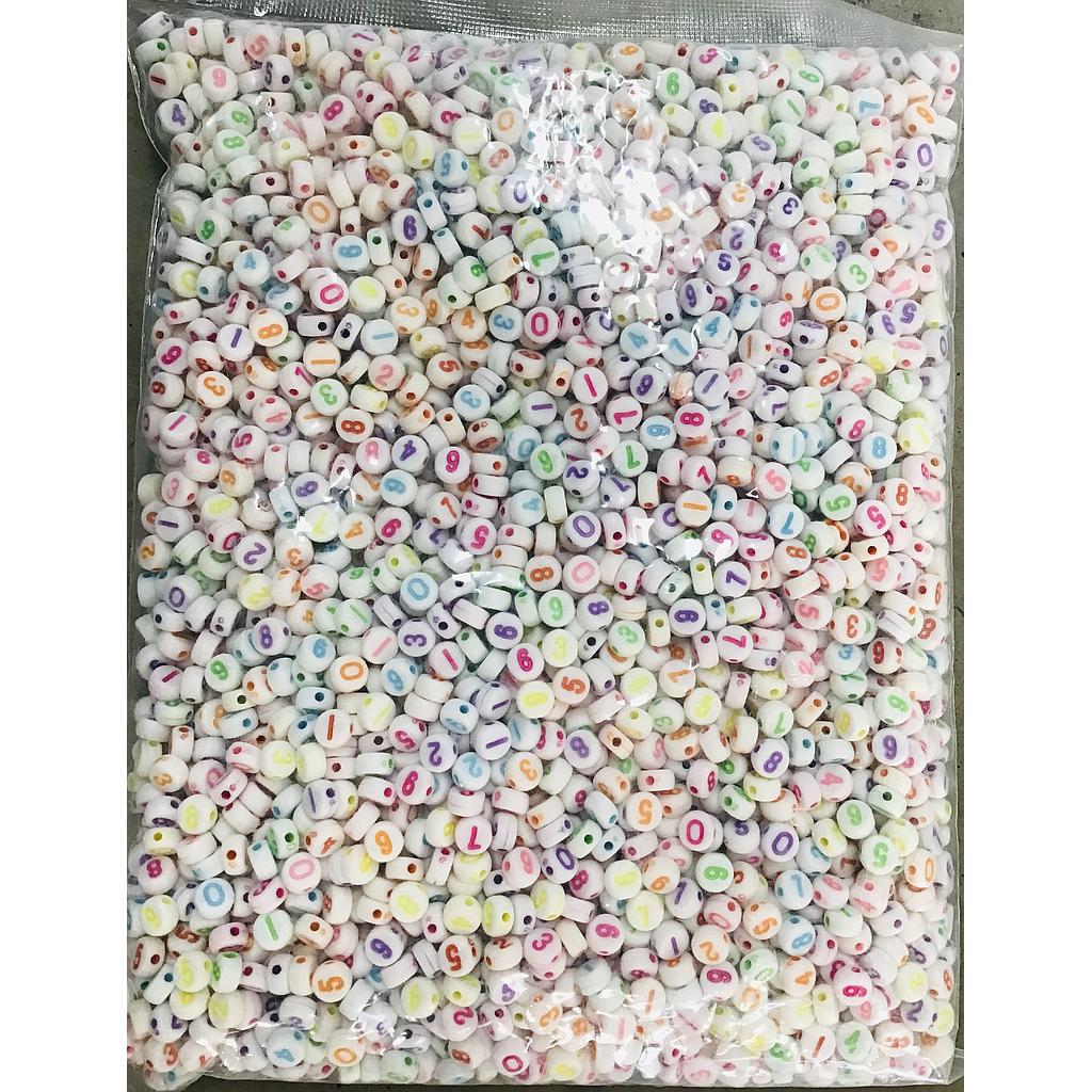 BOLSITA NUMEROS  ACRILICOS 4X7MM 8GR