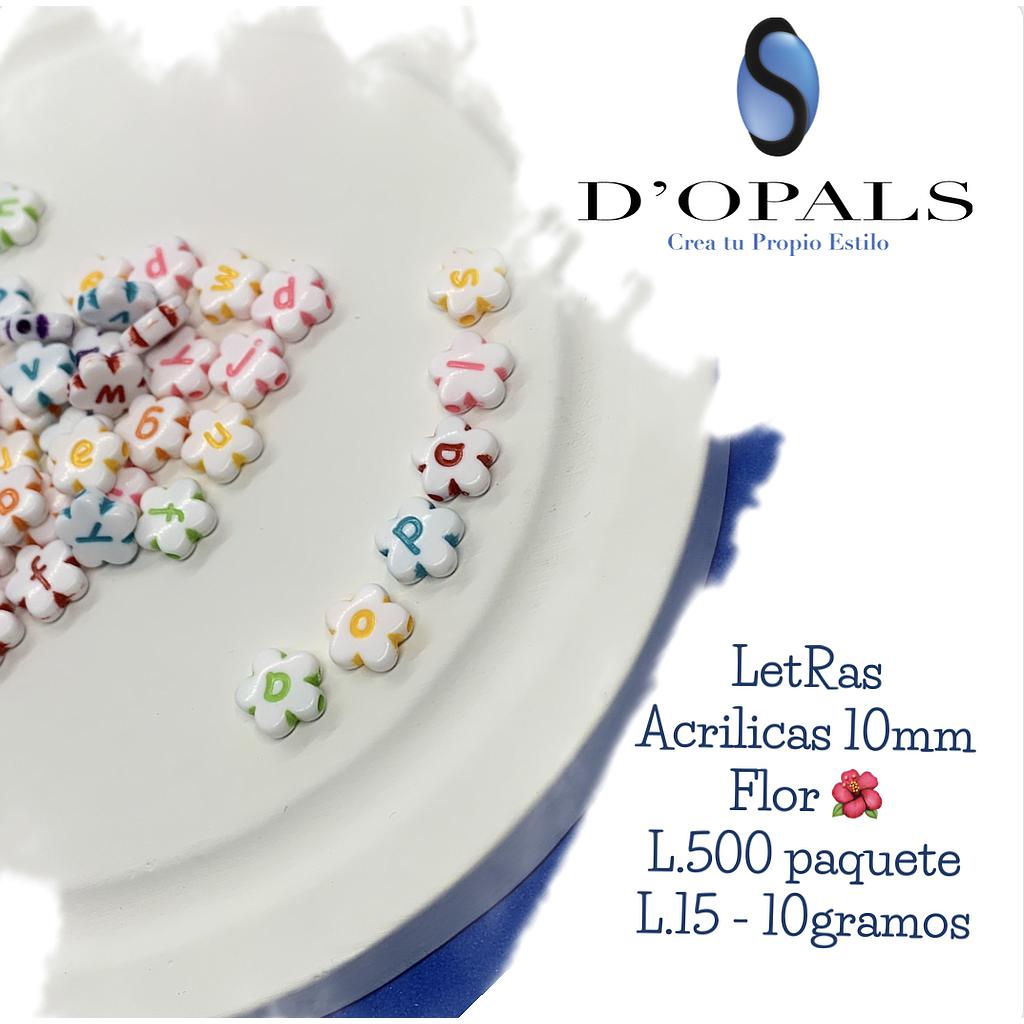 SEPARADOR ACRILICO LETRAS 10MM BOLSA 10GR.