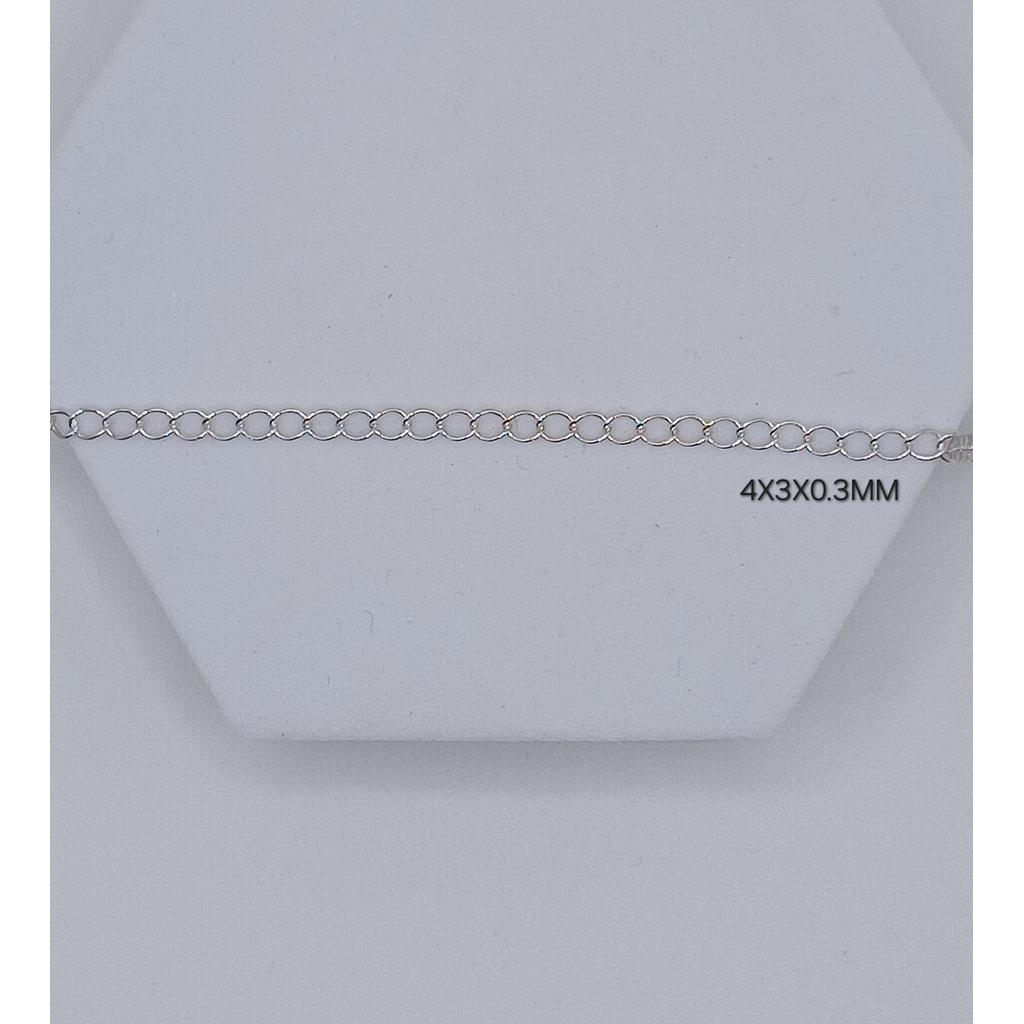 CADENA DE PLATA 4X3X0.3MM