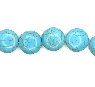 MAGNESITE MONEDA TURQUEZA 18MM