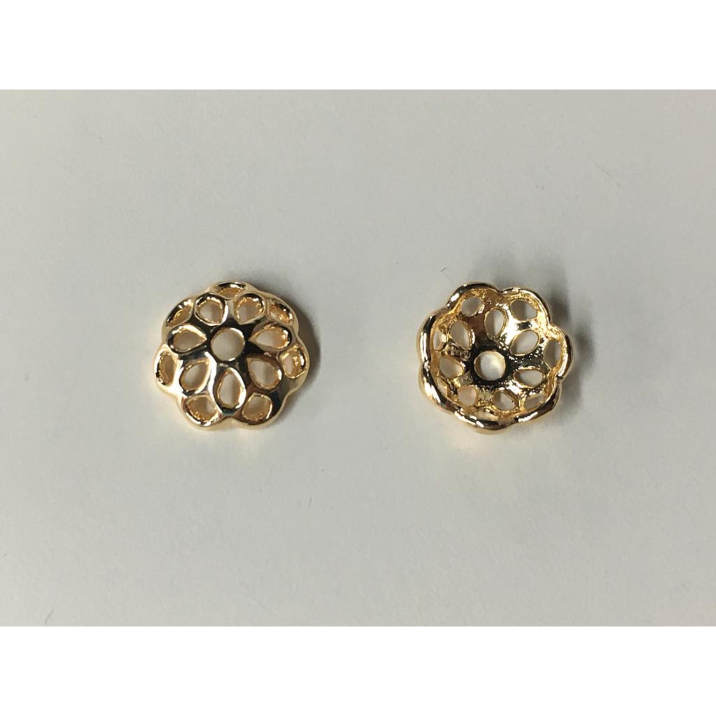 CUBRE PERLA 11MM ELECTROENCHAPADO