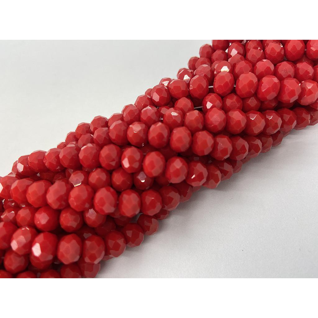 CRISTAL RONDEL MATE ROJO CEREZA 8MM