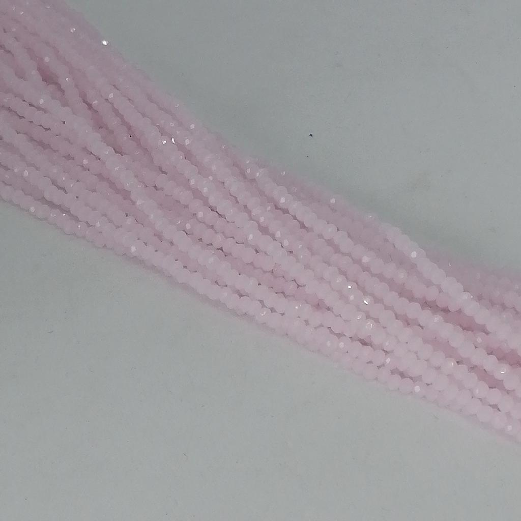 CRISTAL RONDEL MATE ROSADO BLUSH 2MM