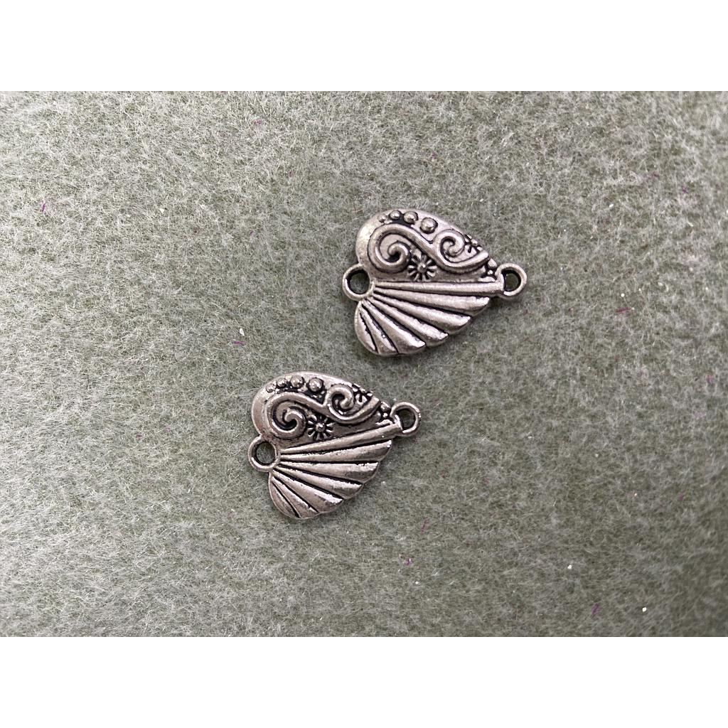DIJE CORAZON CORAL