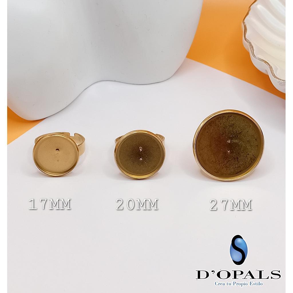 BASE ANILLO AJUSTABLE DE ACERO 20MM