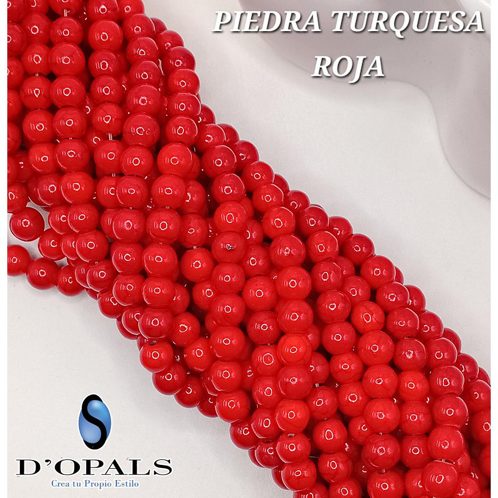 PIEDRA TURQUESA ROJA 6MM