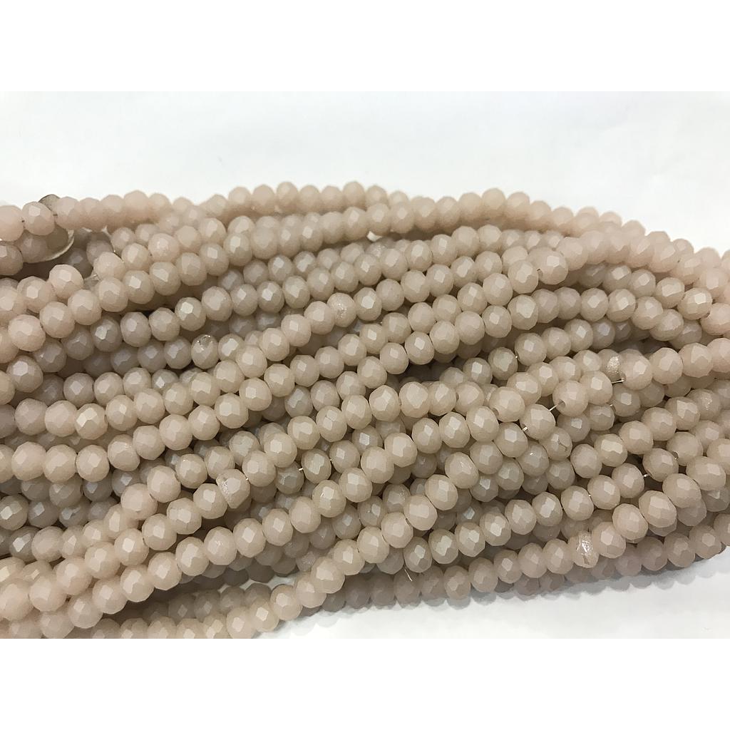 CRISTAL RONDEL CRISTAL RONDEL MATE BEIGE LINEN 4MM 6MM