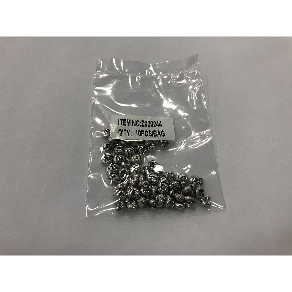 TAPA REMACHES ESCARCHADOS 4MM ELECTROENCHAPADO 100 PCS