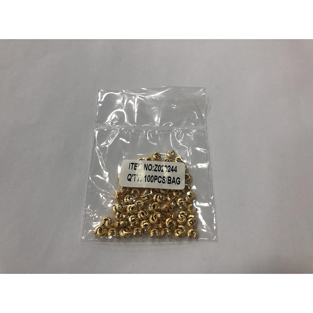 TAPA REMACHE 4MM ELECTROENCHAPADO 100 PCS