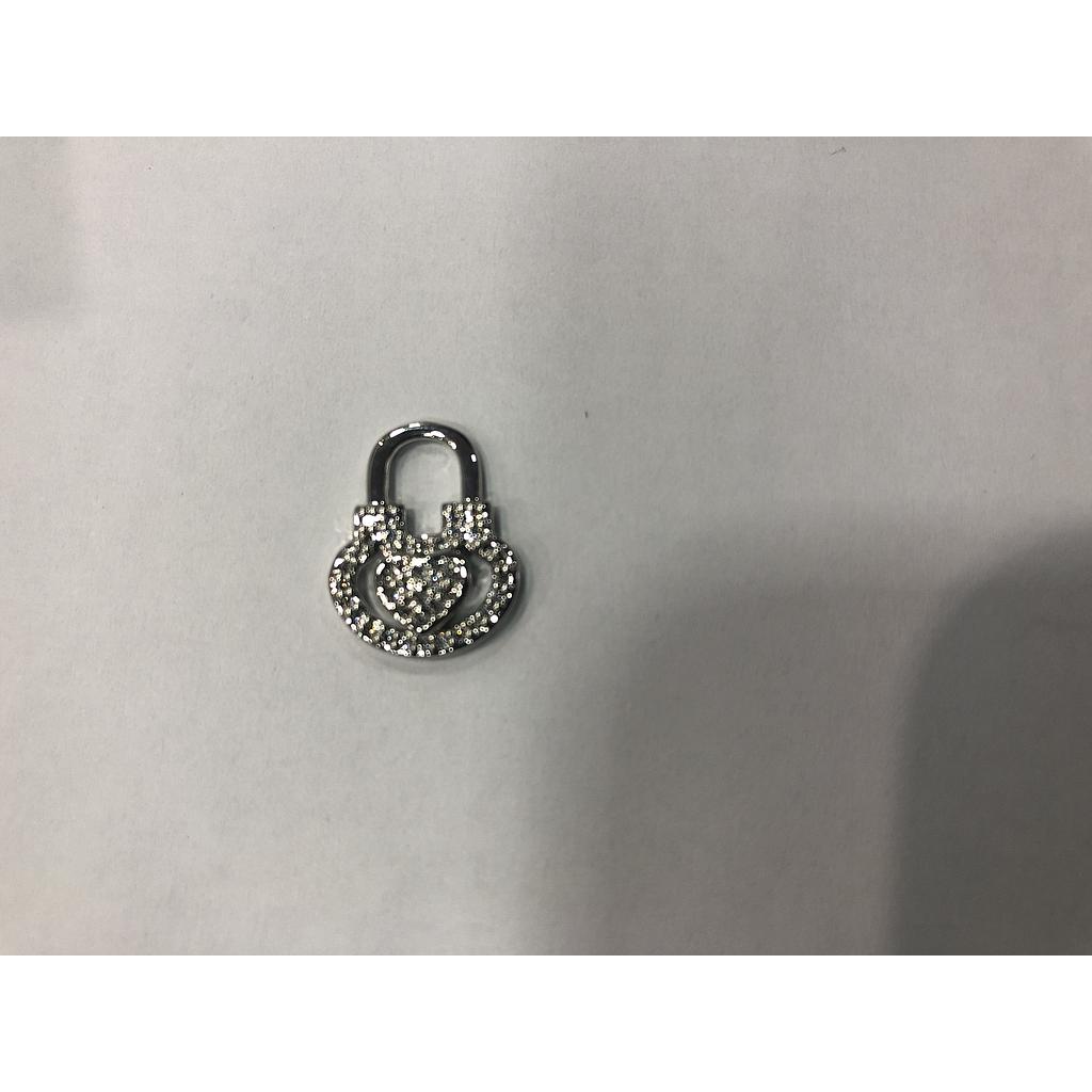 DIJE CANDADO CORAZON MICROZIRCONIA