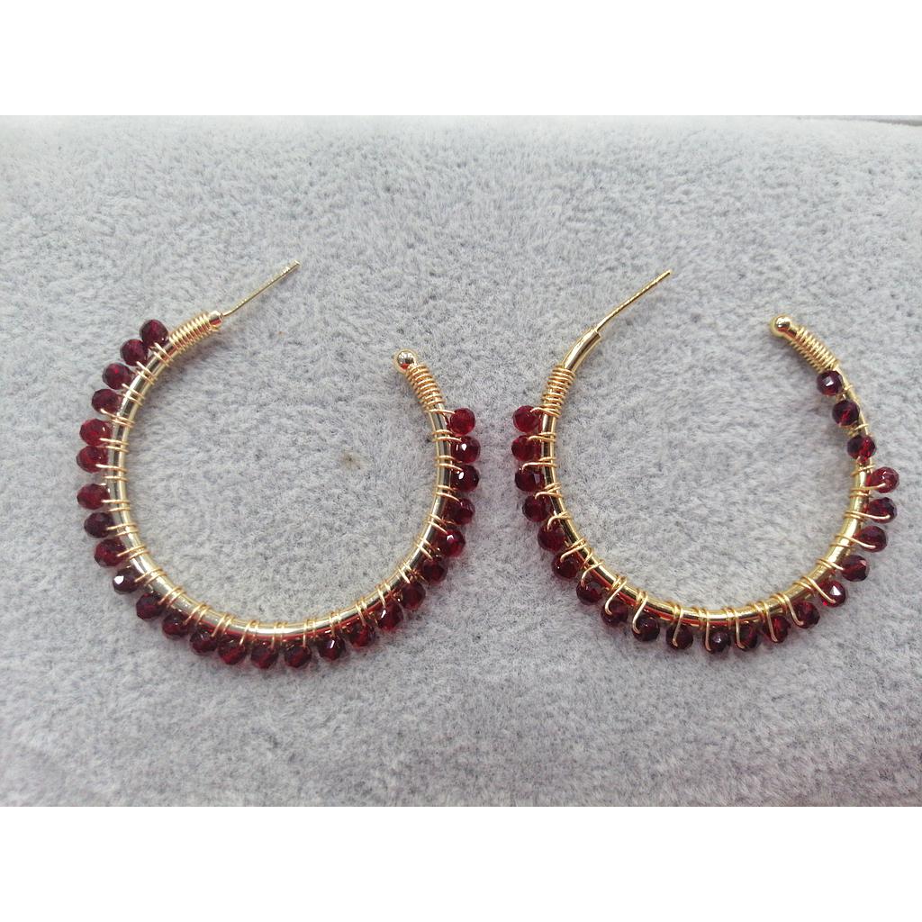 ARETES CON ALAMBRISMO Y CRISTALES