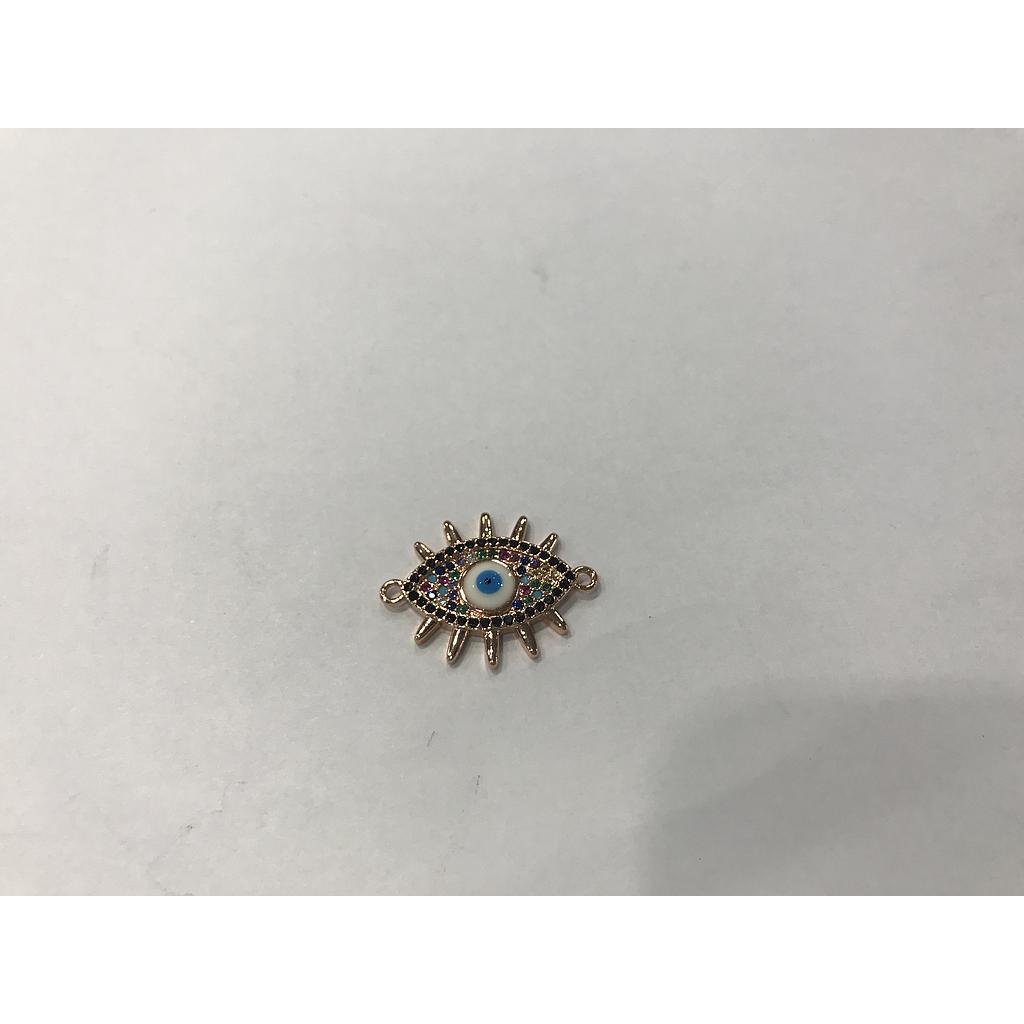 DIJE OJO MICROCIRCONIA DOS ARGOLLAS