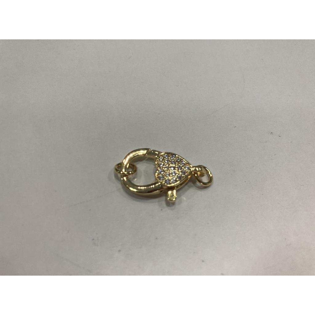 BROCHE PERICO CORAZON MICROCIRCONIA