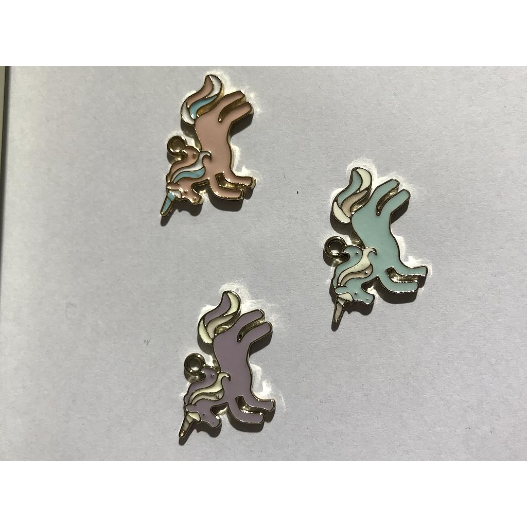 UNICORNIO DE PEWTER CON ENAMEL