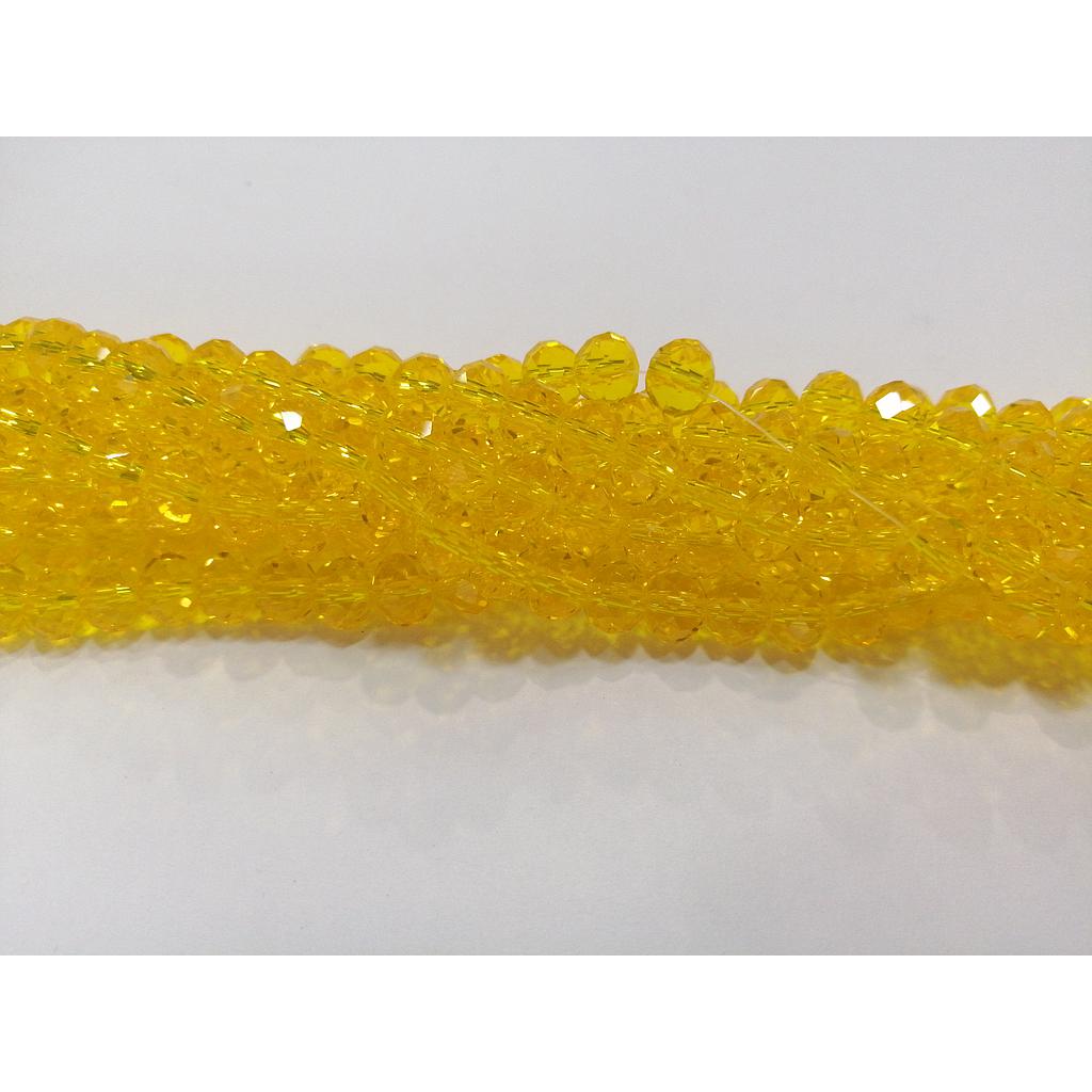 CRISTAL RONDEL AMARILLO PIÑA 8MM