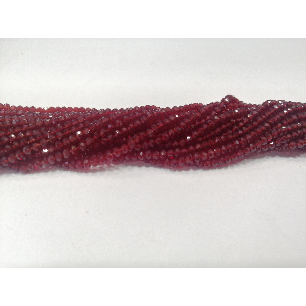 CRISTAL RONDEL ROJO VINO 2MM