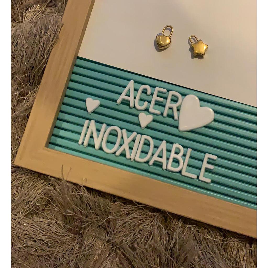 DIJE CANDADO CORAZON ACERO
