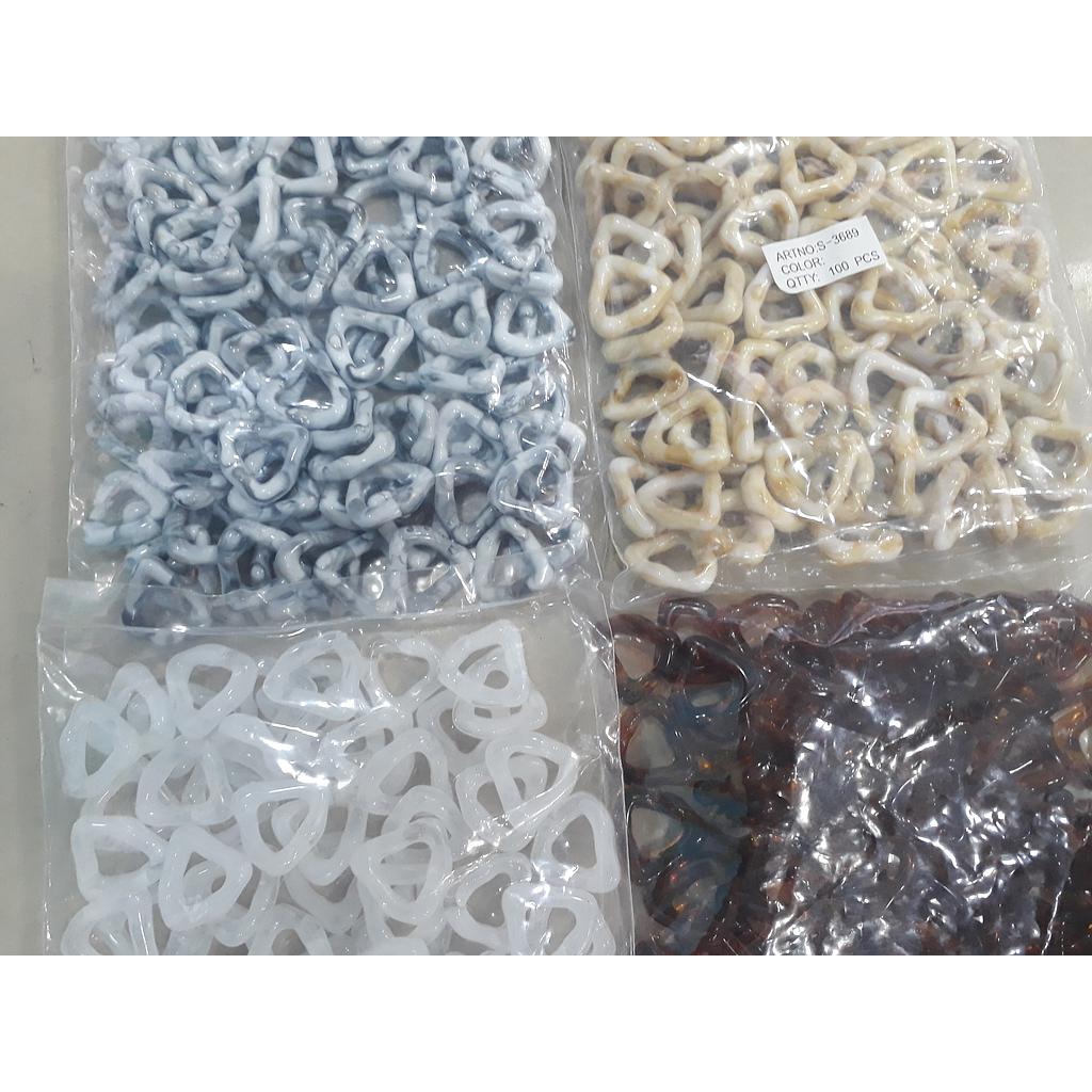 ARGOLLA ACRILICA COLORES 100PCS