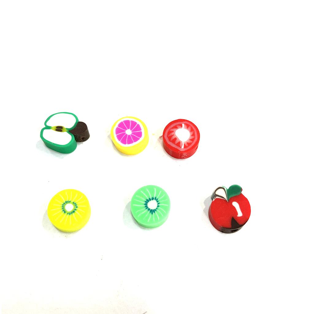 FIMO FRUTAS 10MM, BOLSA 6 PIEZAS