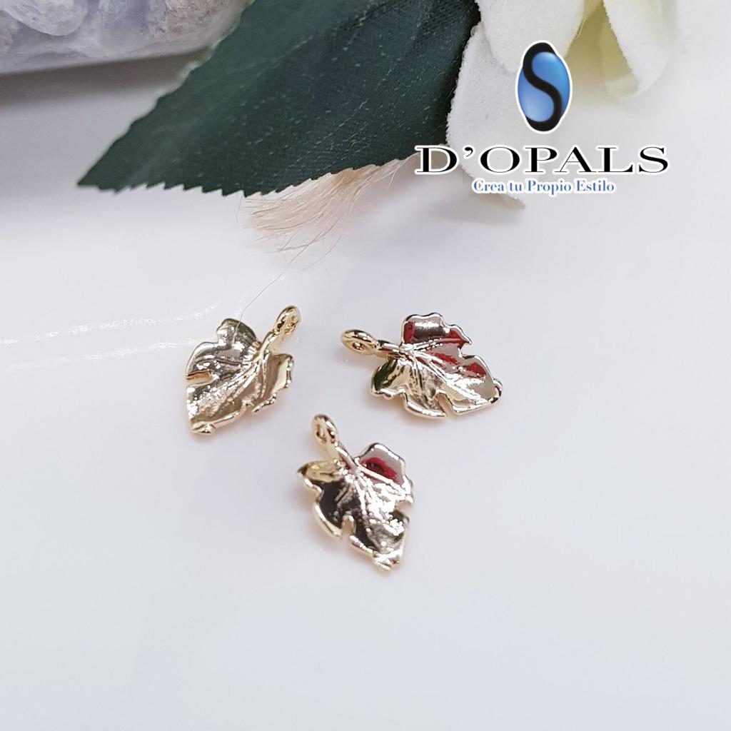 DIJE HOJA DE OTOÑO ELECTROENCHAPADO 12 MM