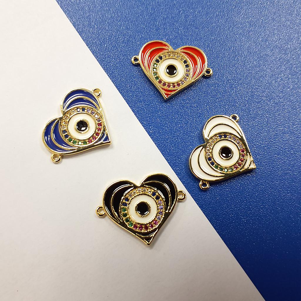 DIJE OJO TURCO CORAZON MICROCIRCONIA