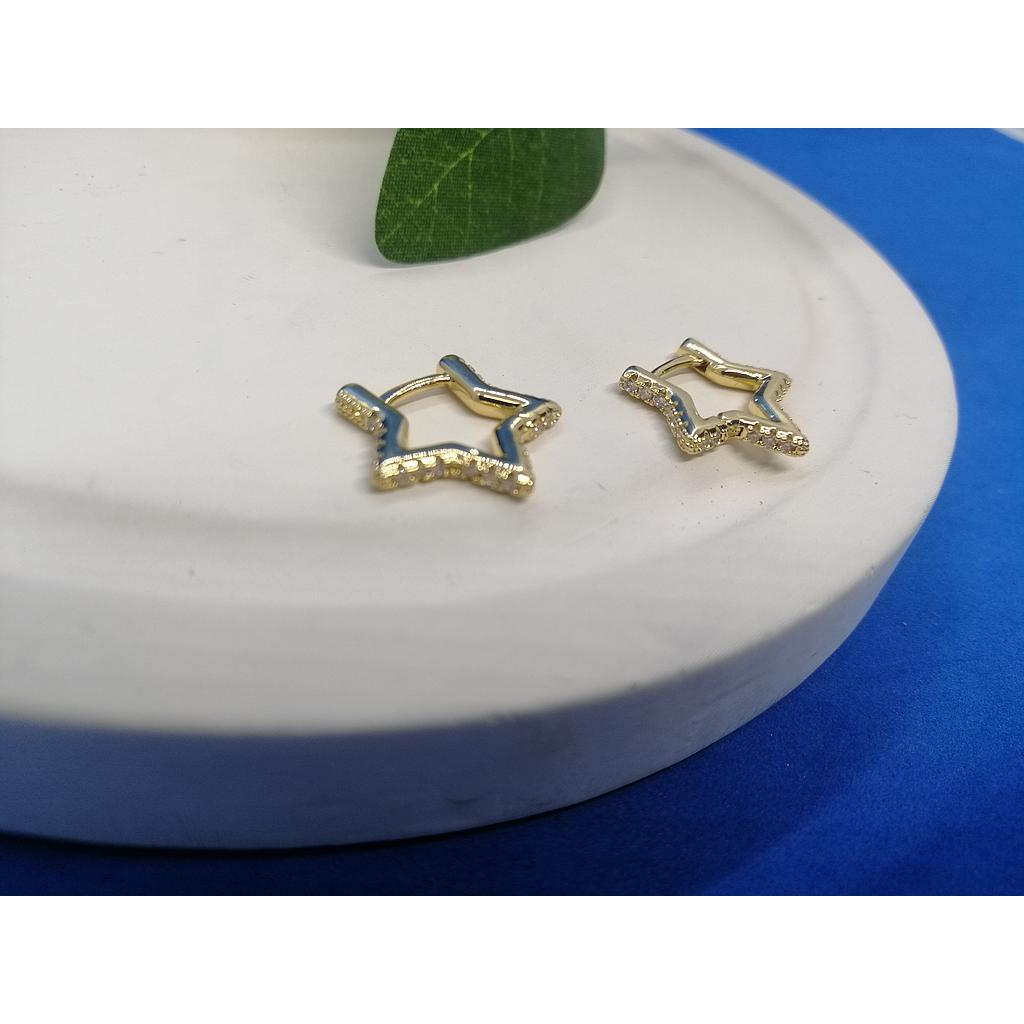 AROS HUGGIES ESTRELLA MICROCIRCONIA 18MM