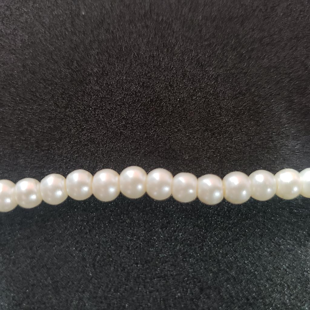 PERLA ACRILICA BEIGE CON VIDRIO 2MM