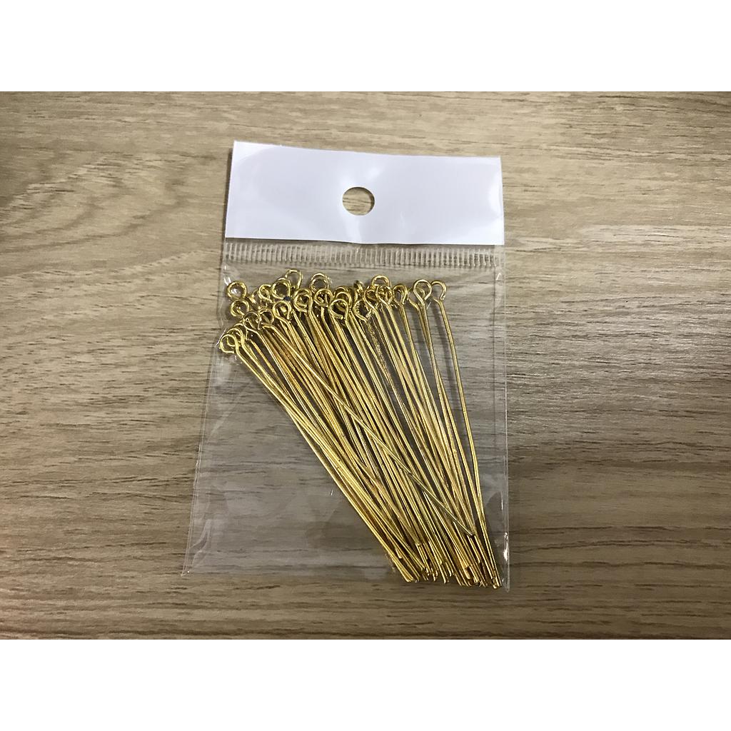 PINES DE FANTASIA CON ARGOLLA DORADOS 2PULG 50PCS