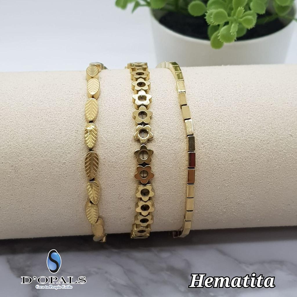 HEMATITA TUBO KC GOLD 2X4MM