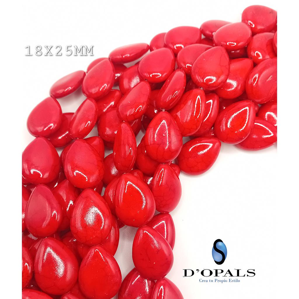 PIEDRA TURQUESA EN GOTA 18X25MM