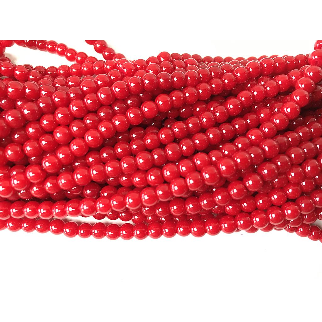 PERLA ACRILICA ROJA 4MM 12RISTRAS