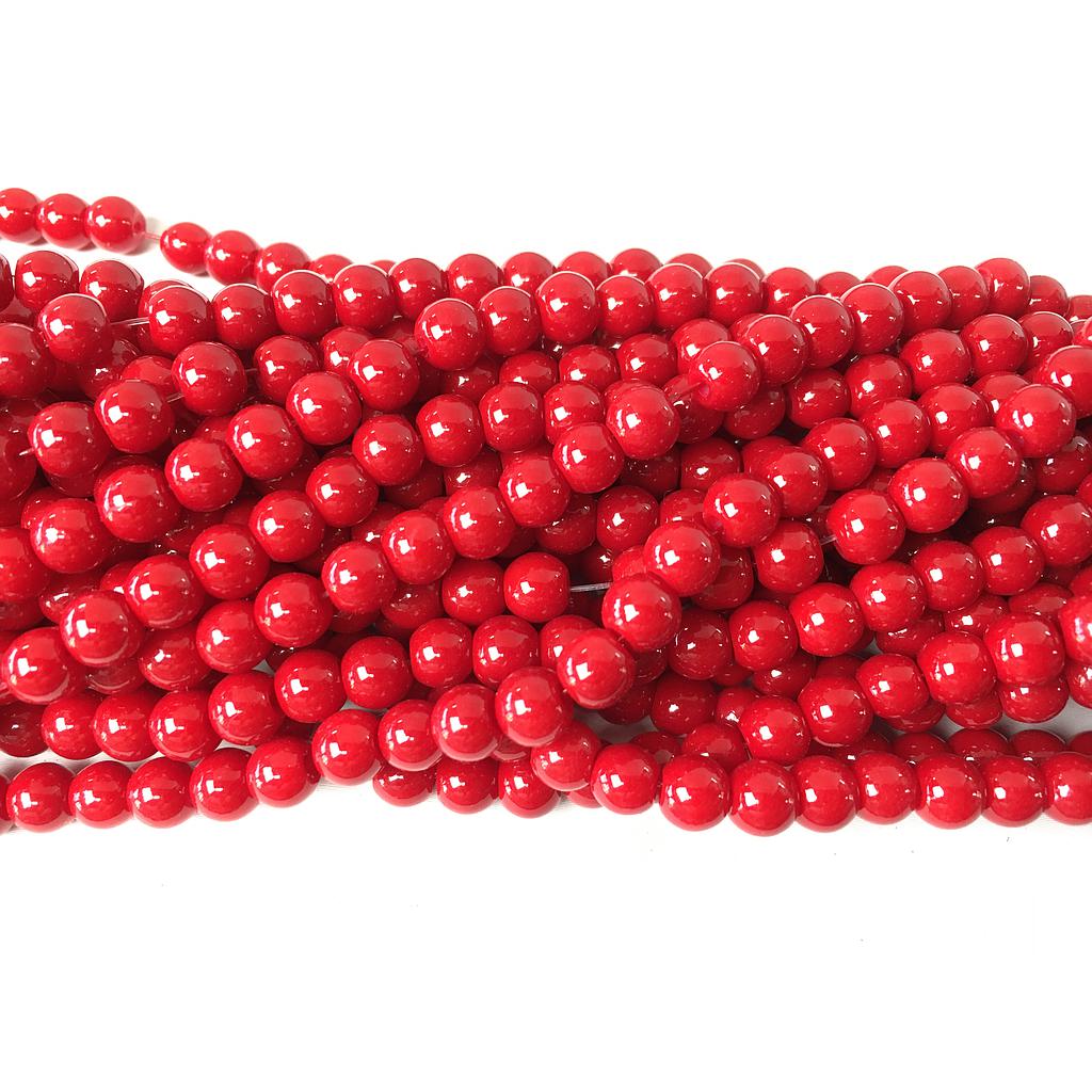 PERLA ACRILICA ROJA 6MM 12RISTRAS