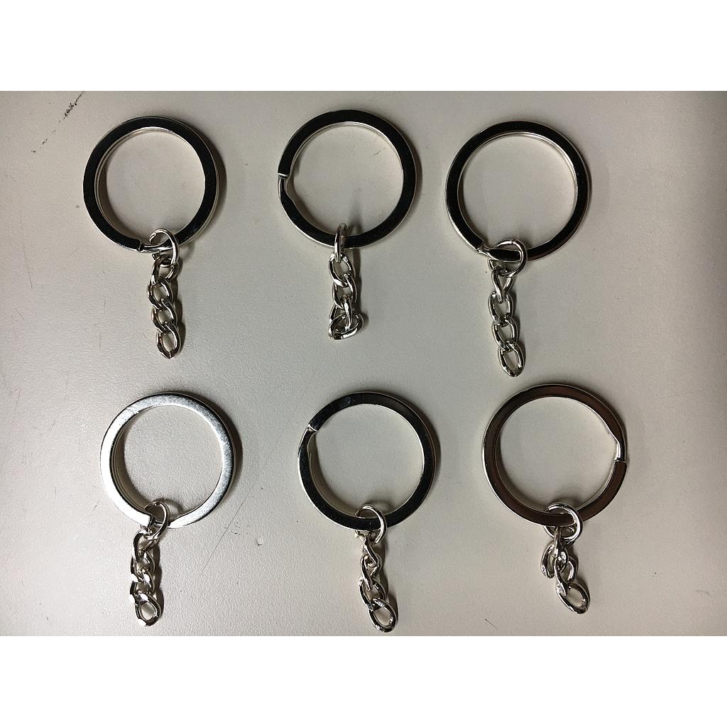 ARGOLLA PARA LLAVERO PLATEADA 30MM 100PCS