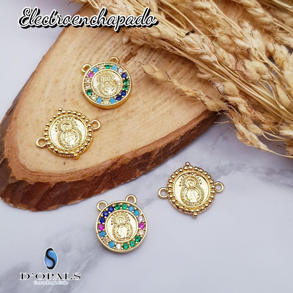 DIJE ESCAPULARIO VIRGEN DE SUYAPA ELECTROENCHAPADO 14MM