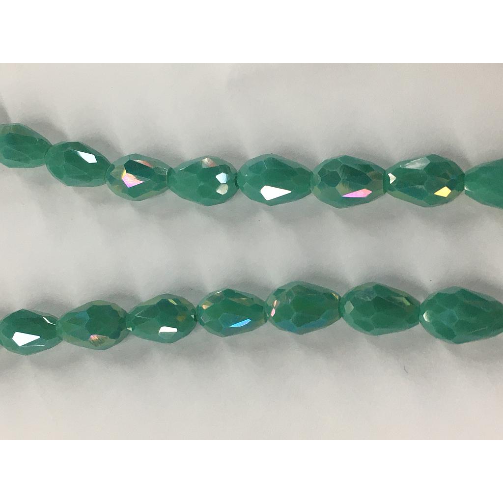 CRISTAL DE GOTA 8X11MM VERDE AQUA AB 29PCS