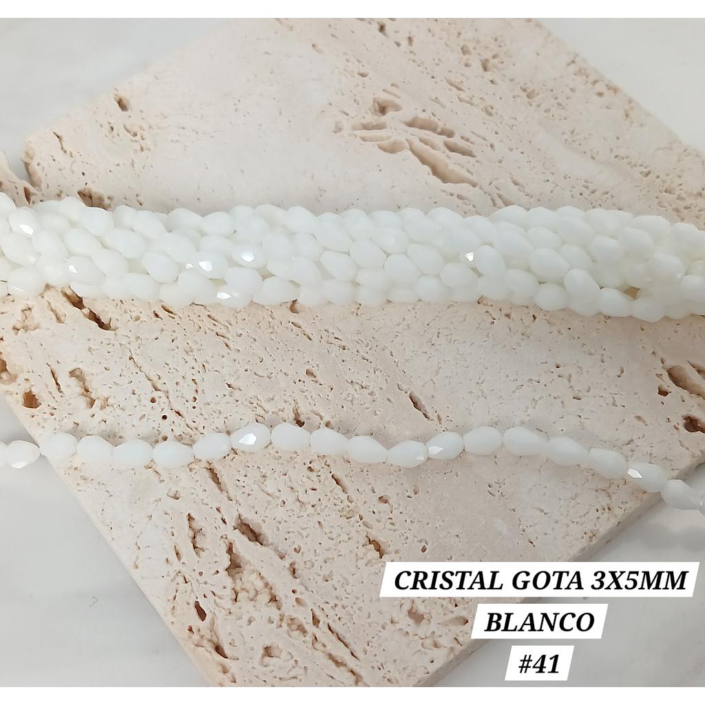 CRISTAL DE GOTA 3X5MM BLANCO