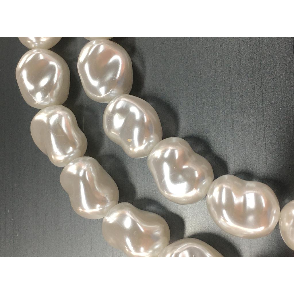 PERLA ACRILICA IMITACION BARROCA 15X16MM