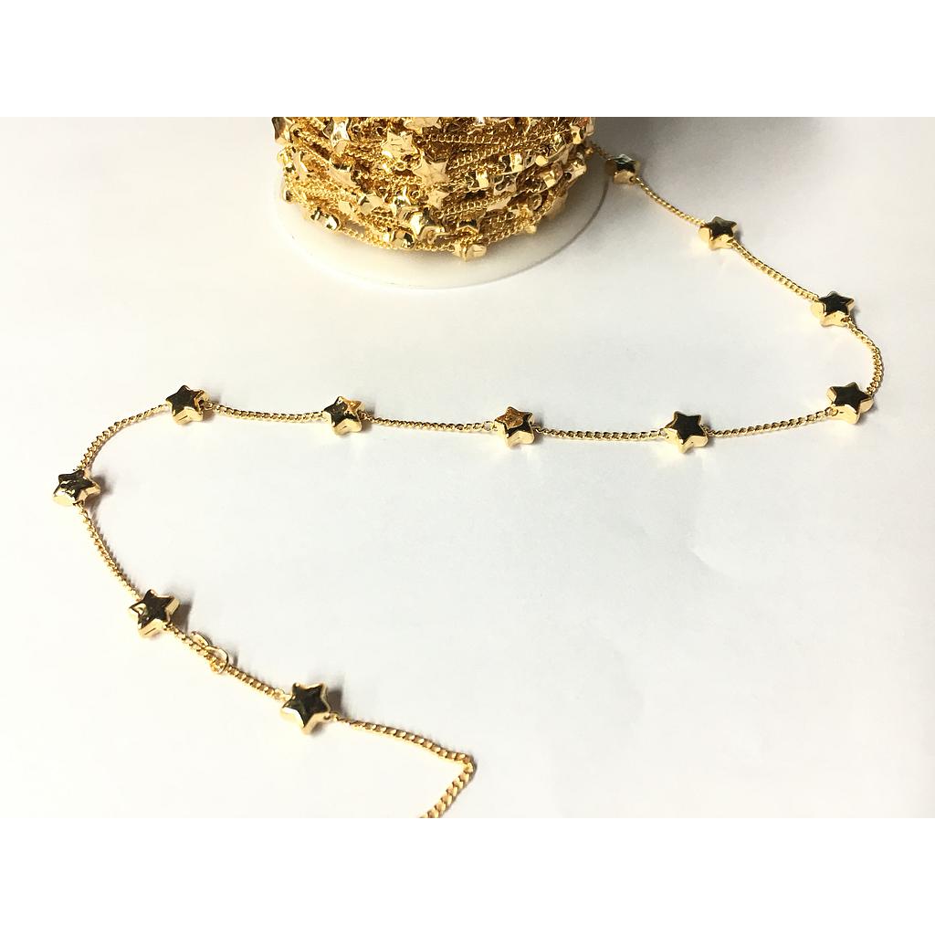 CADENA CON ESTRELLAS ELECTROENCHAPADO
