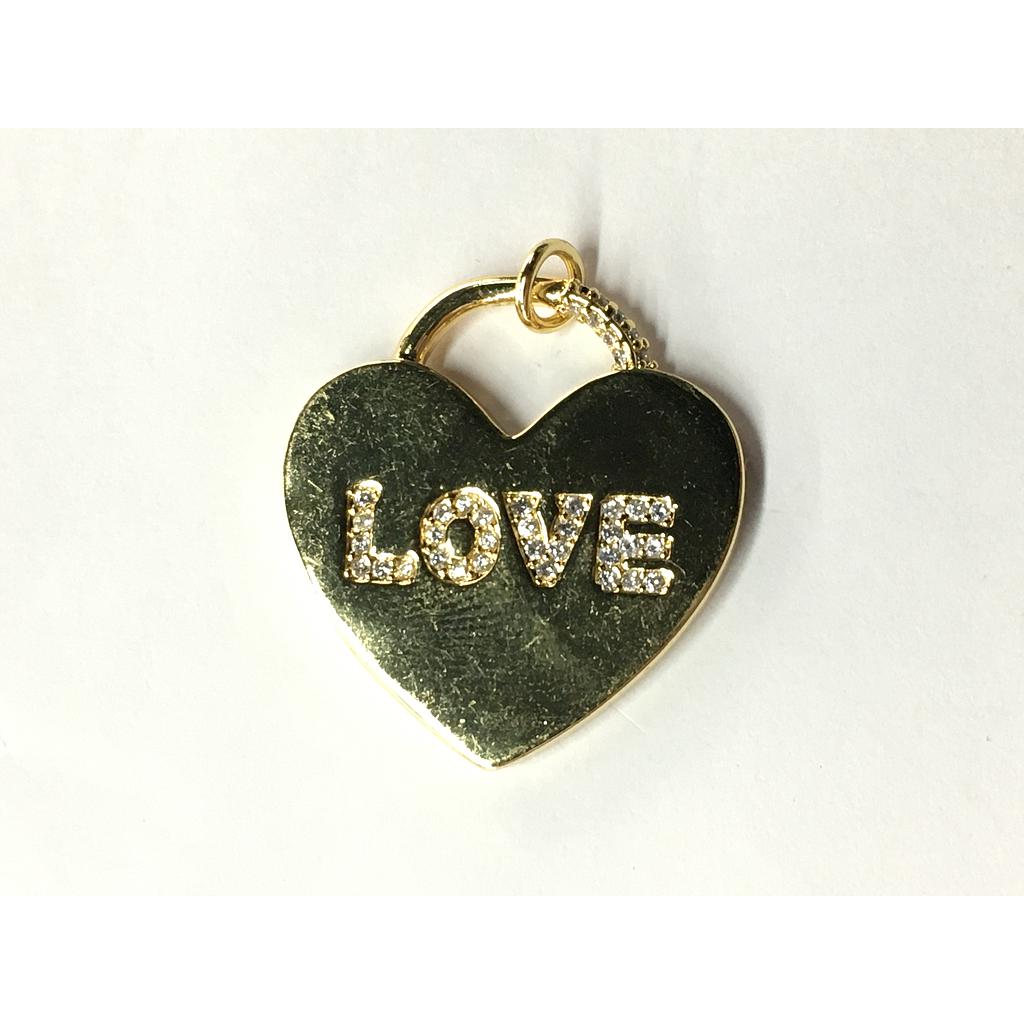 DIJE CORAZON LOVE MICROCIRCONIA
