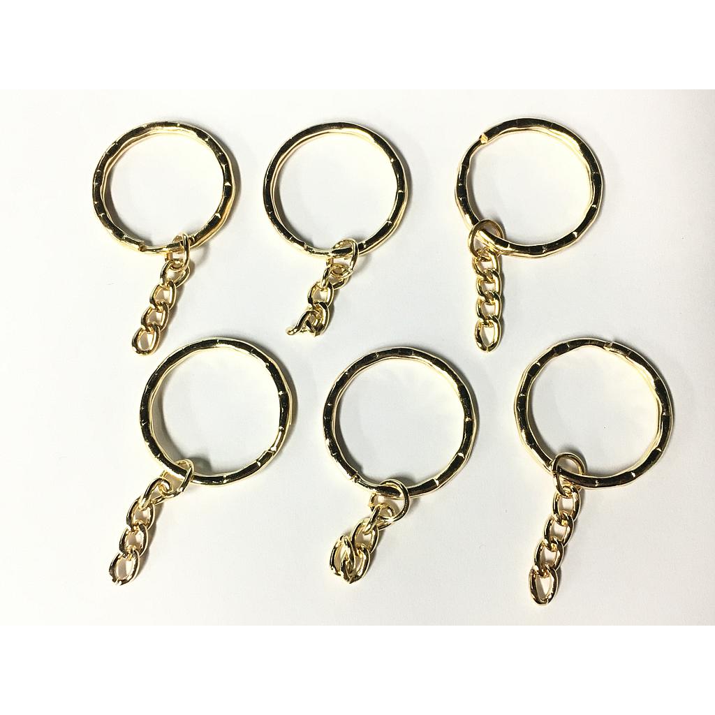 ARGOLLAS PARA LLAVERO DORADAS 1.8X28MM 6PCS