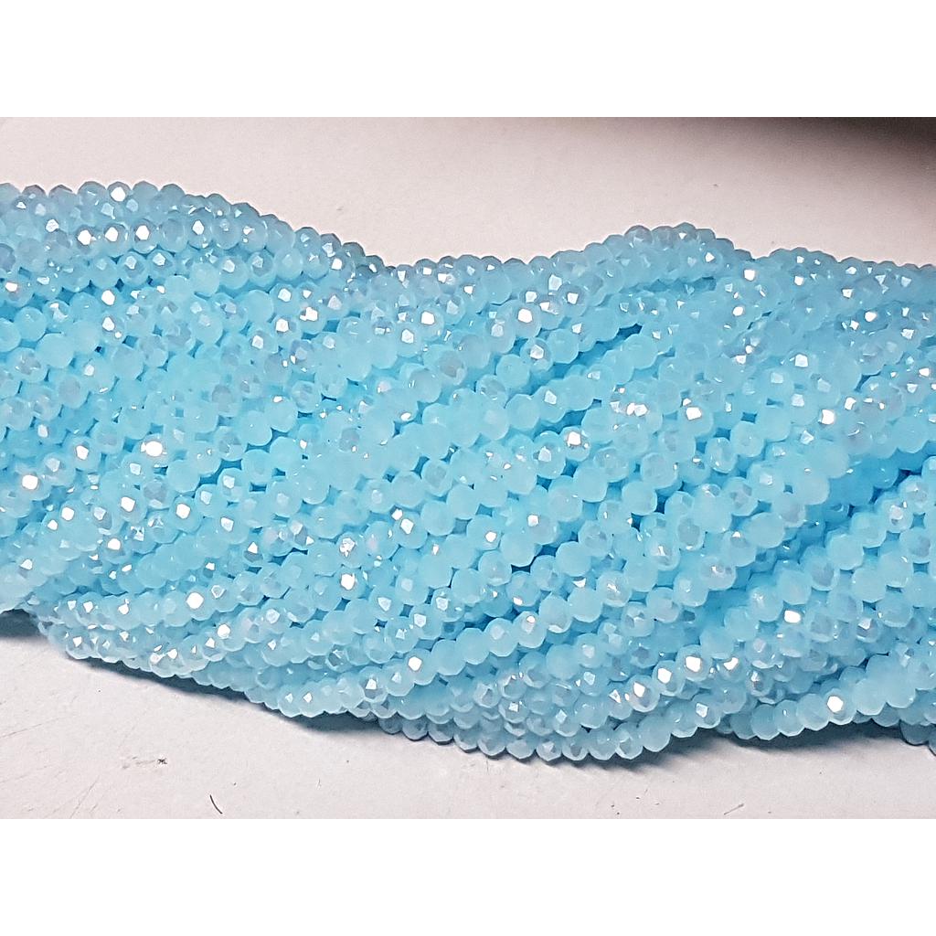 CRISTAL RONDEL AZUL CELESTE TORNASOL 4MM