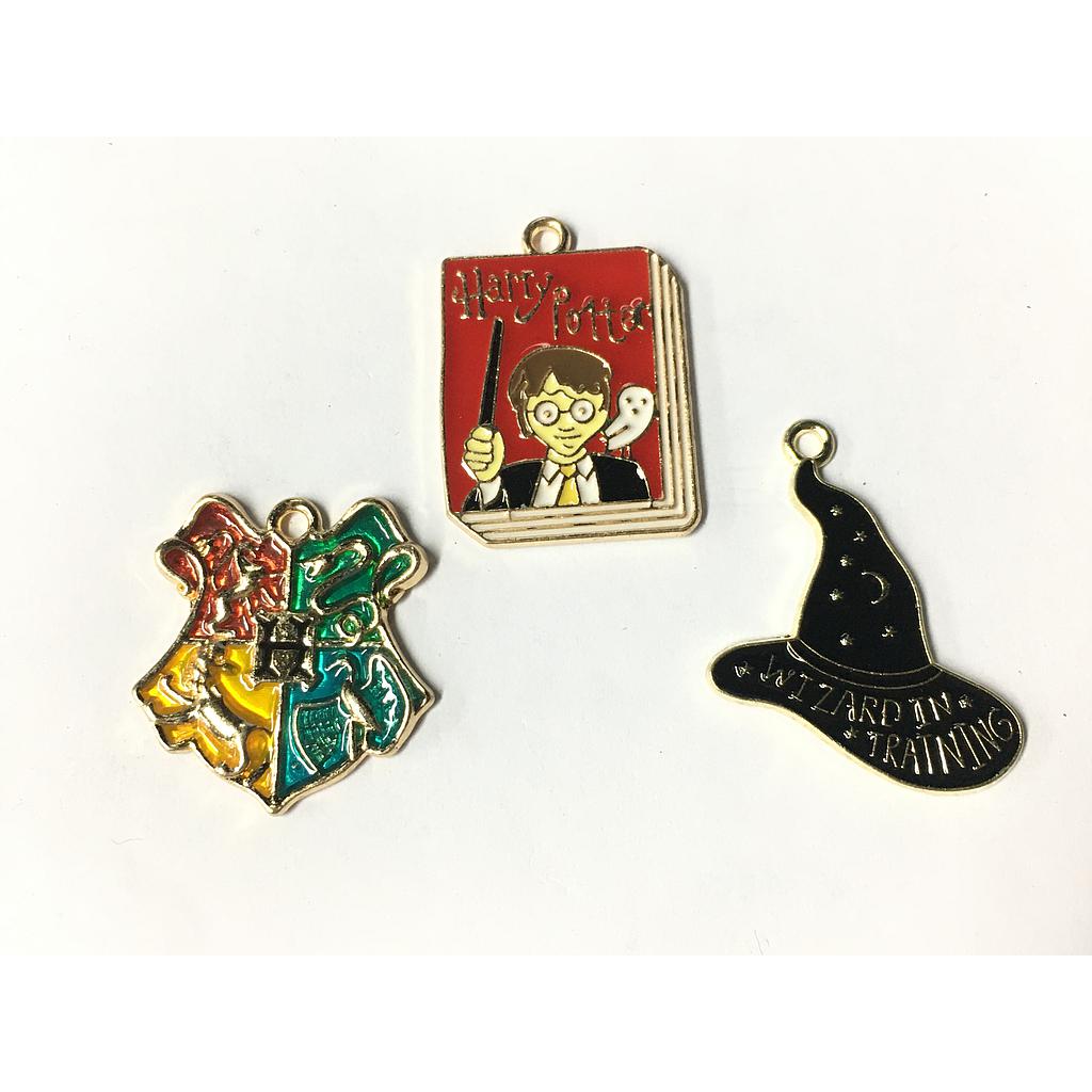 DIJES HARRY POTTER PEWTER Y ENAMEL 3PCS